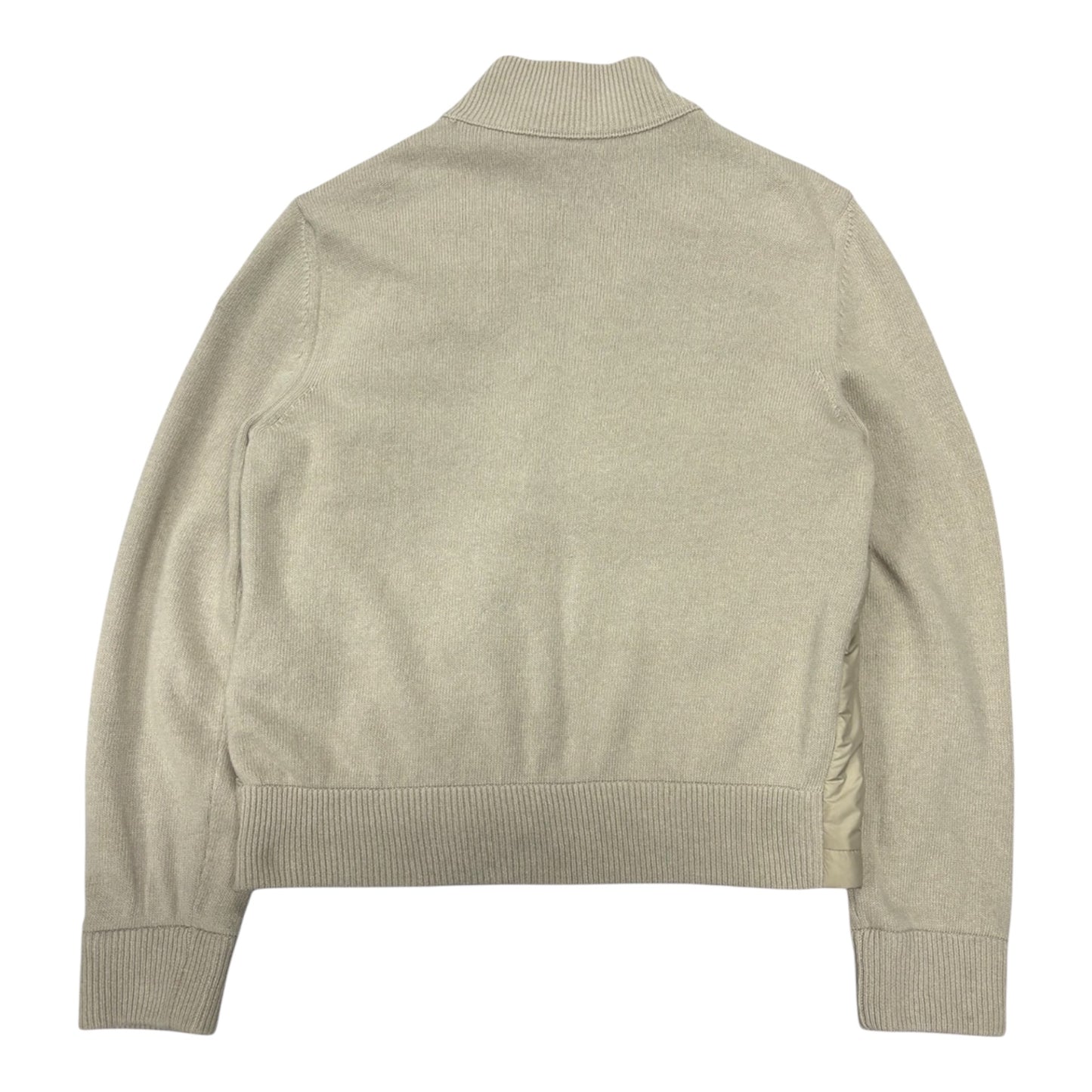 PADDED WOOL & CASHMERE ZIP-UP CARDIGAN
