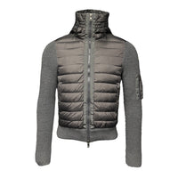 Hooded Down Tricot Cardigan