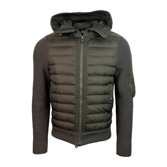 Tricot Hooded Down Cardigan
