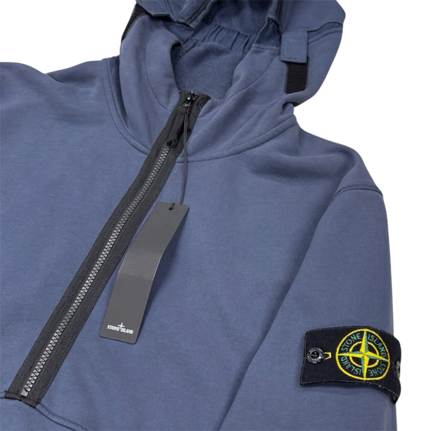 HALF ZIPPED HOODED SWEATSHIRT