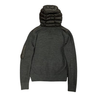 Hooded Down Tricot Cardigan