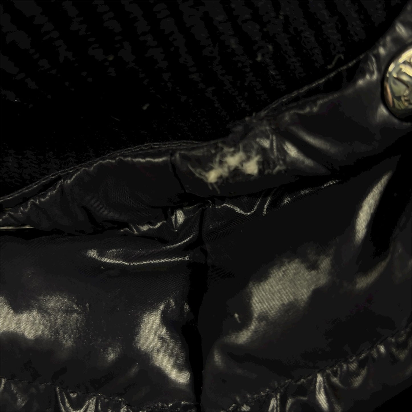 Hooded Tricot Down Cardigan