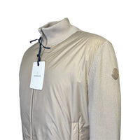 PADDED WOOL & CASHMERE ZIP-UP CARDIGAN
