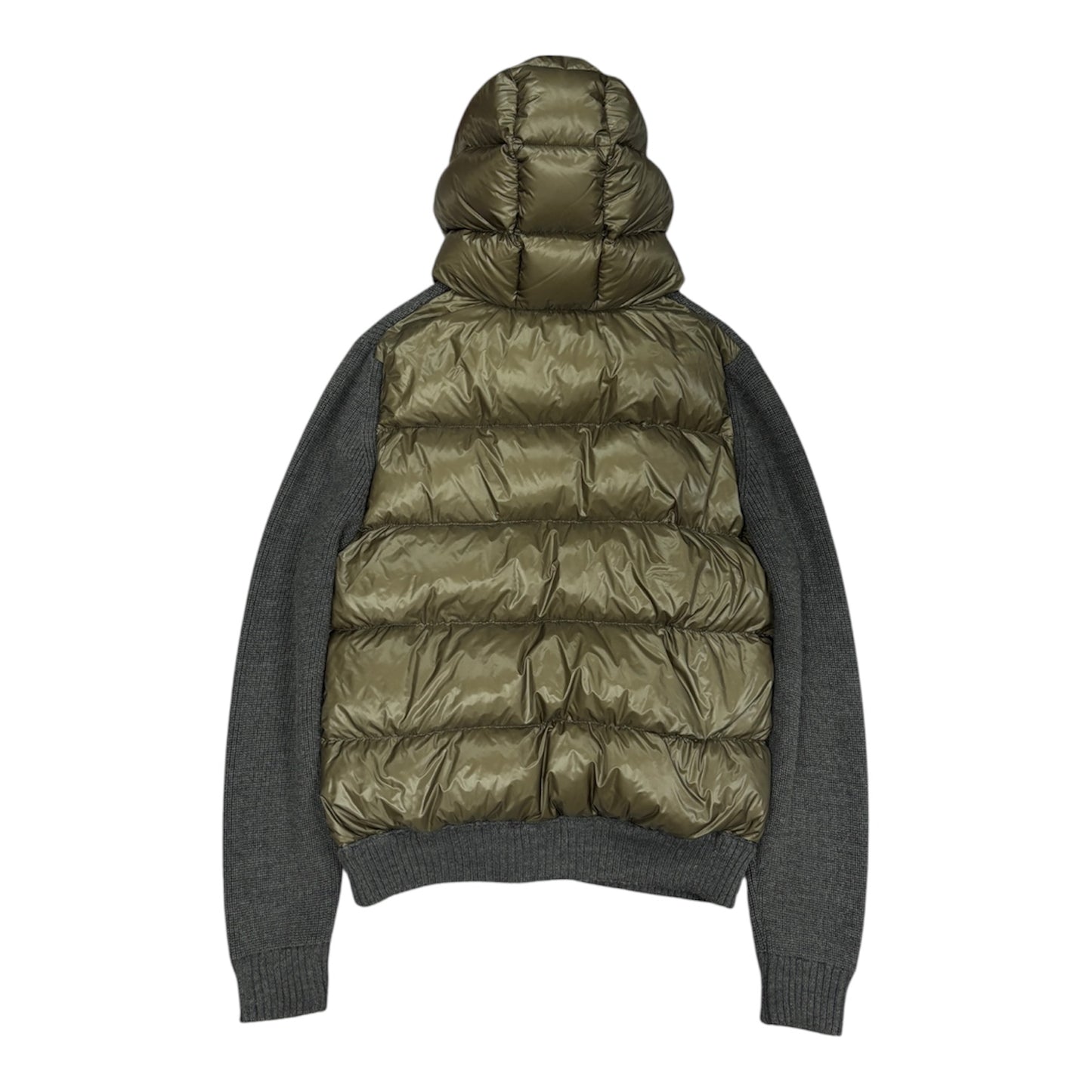 Hooded Down Tricot Cardigan