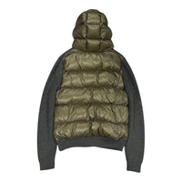 Hooded Down Tricot Cardigan