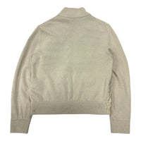 PADDED WOOL & CASHMERE ZIP-UP CARDIGAN