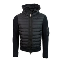 Hooded Down Tricot Cardigan