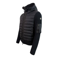 Hooded Down Tricot Cardigan