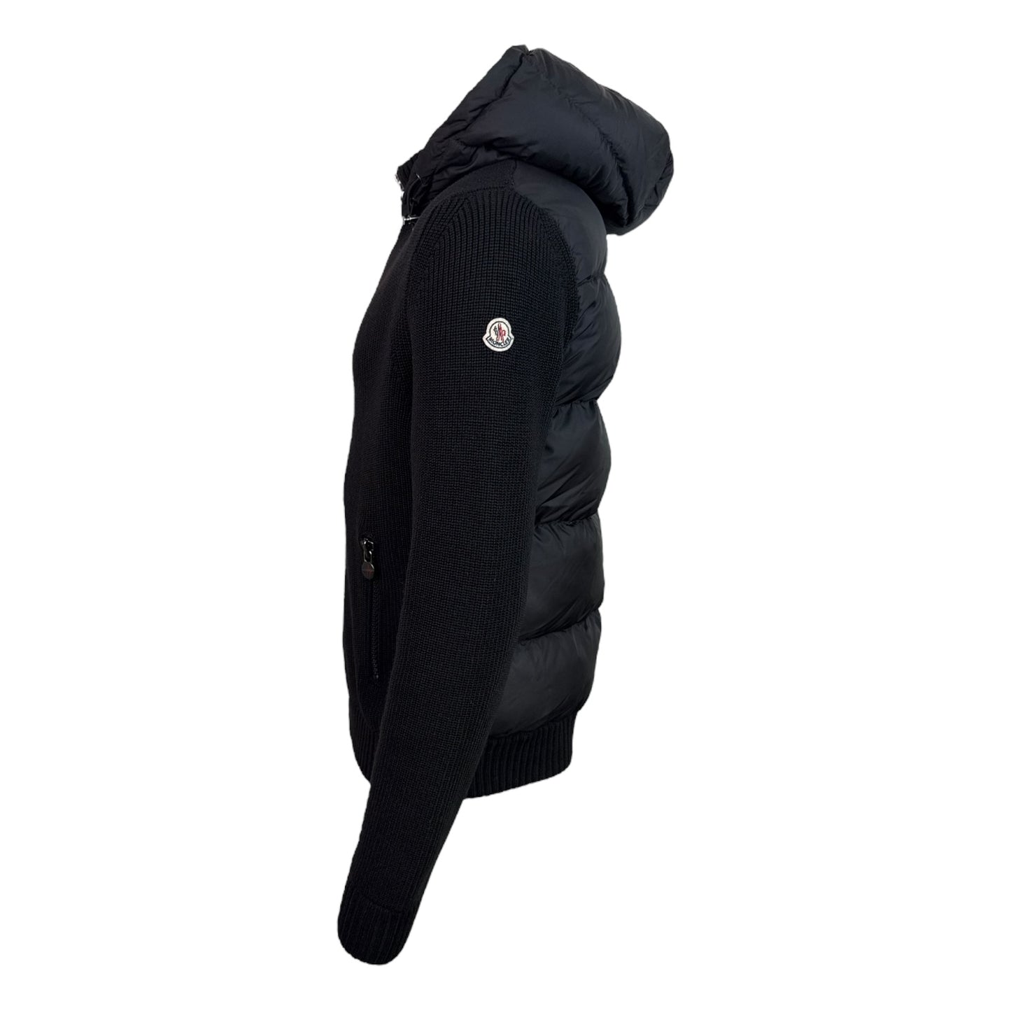 Tricot Hooded Down Cardigan