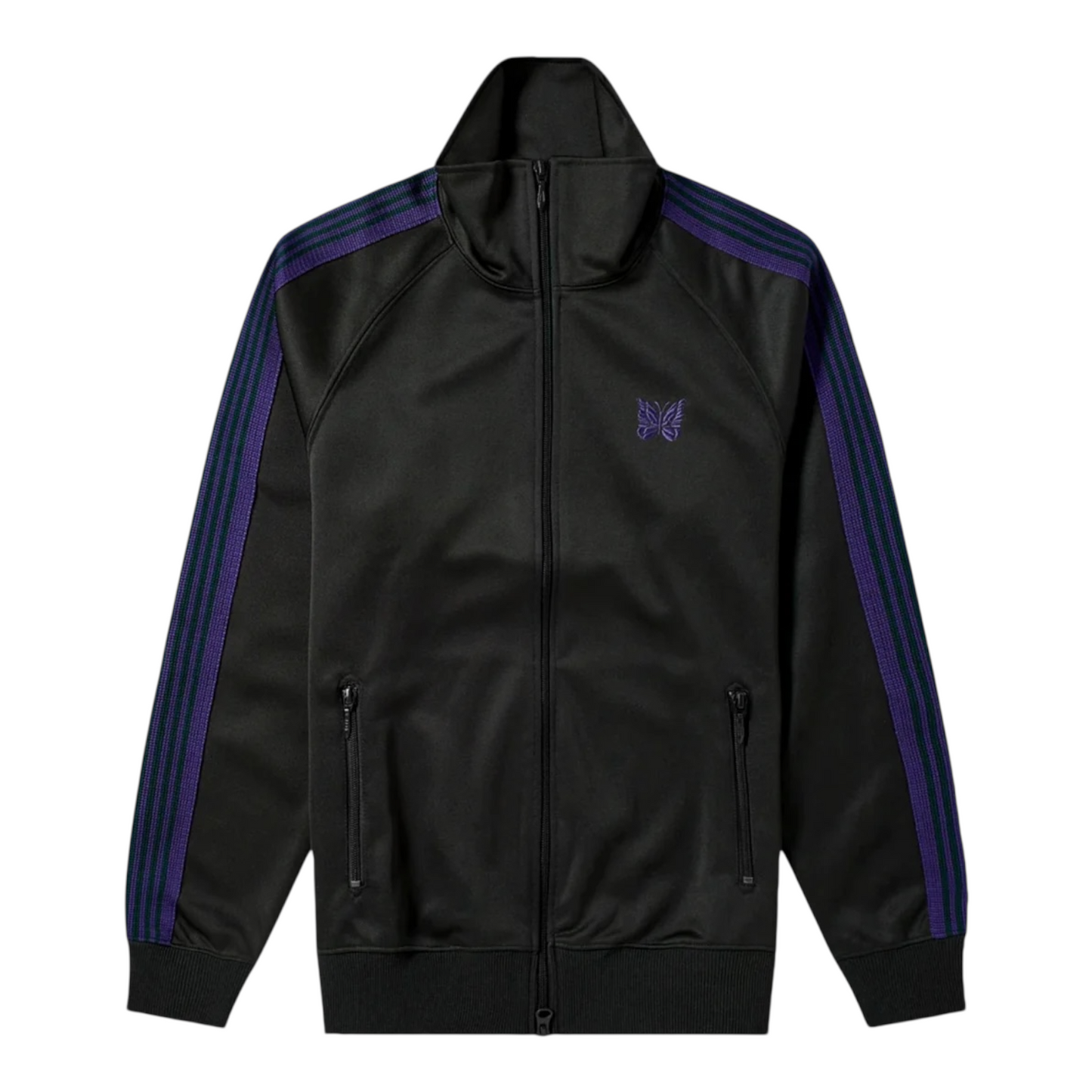 Needles/別注 Track Jacket PolySmooth Black×Purple｜Daytona